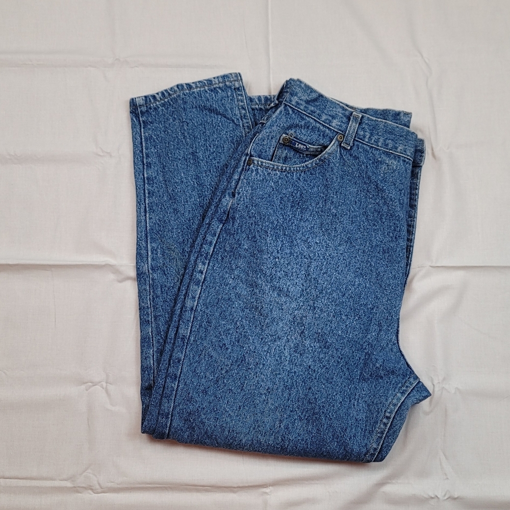 Vtg Lee High Waist Mom Jeans Sz 18 Pet - Picture 2 of 5